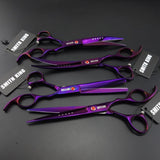 7.0 inch Professional pet grooming scissors Cutting scissor +2 curved scissor + thinning scissors 4 pieces Set