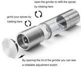 2 In 1 Stainless Steel Manual Pepper Salt Spice Mill