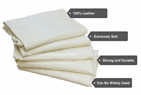 Natural Genuine Leather Chamois Shammy Sponge cloth Sheepskin Absorbent