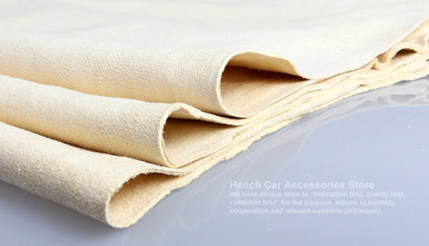 Natural Genuine Leather Chamois Shammy Sponge cloth Sheepskin Absorbent