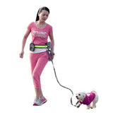 Elastic belt Running dog leash lead sports jogging walking pet collar rope hand free waist