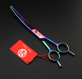 7.0 inch Pet Scissors Dog Grooming Scissors Set Straight & Curved & Thinning Shears Sharp Edge Animals Hair Cutting Tools Kit