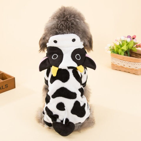 Pet Dog Coat Winter Clothes Milk cow Hoodies Jacket