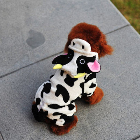 Pet Dog Coat Winter Clothes Milk cow Hoodies Jacket