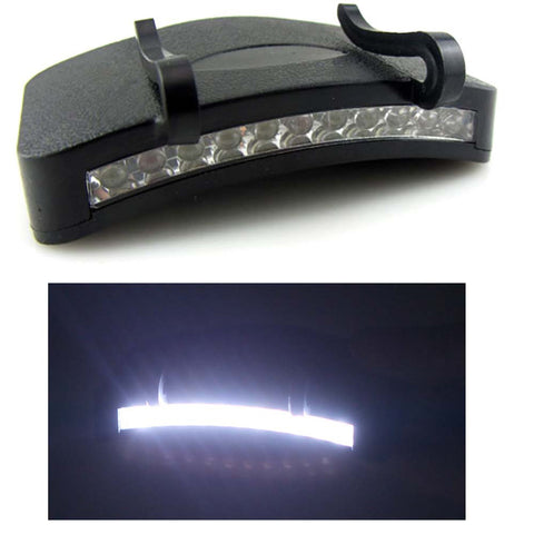 11 LED Clip-On Caplight White Light Lamp Cycling Hiking Camping Cap Light fishing