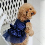 Dog Lace Skirt Clothes Wedding Party Pet Cat Bowknot Tutu Dress Princess Costume