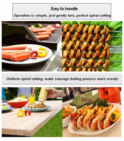2PCs Manual Fancy Sausage Cutter Spiral