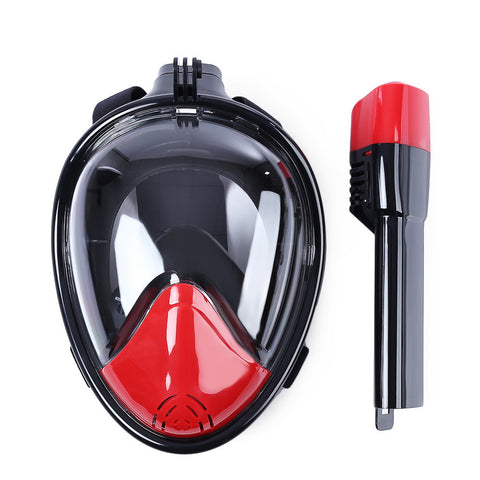 full face diving mask 180 degree wide view snorkel