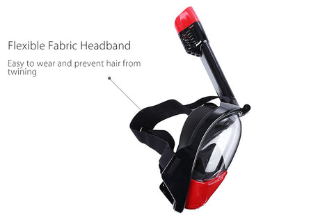 full face diving mask 180 degree wide view snorkel