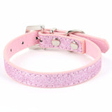 Hot Bling Crystal Pendant Leather Pet Dog Collars