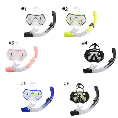 Professional Scuba Diving Mask Snorkel Anti-Fog Goggles Glasses Set Silicone Swimming Fishing