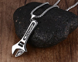 Mens Necklaces Stainless Steel Mechanic Wrench 24 "