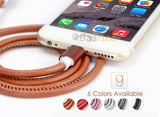 20cm / 100cm Super Strong Leather Metal Plug Micro USB Cable for iPhone 6 6s Plus 5s 5 iPadmini / Samsung / Xiaomi