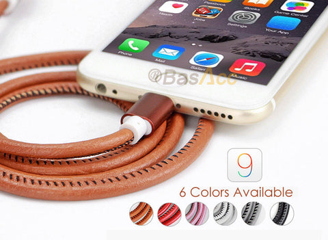 20cm / 100cm Super Strong Leather Metal Plug Micro USB Cable for iPhone 6 6s Plus 5s 5 iPadmini / Samsung / Xiaomi