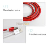 20cm / 100cm Super Strong Leather Metal Plug Micro USB Cable for iPhone 6 6s Plus 5s 5 iPadmini / Samsung / Xiaomi