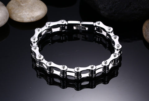 Stainless Steel Bracelet  Men  Biker Bicycle Motorcycle Chain