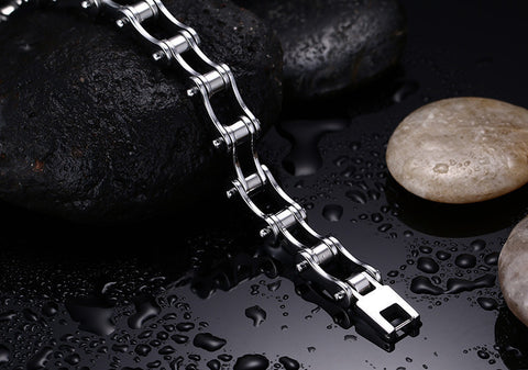 Stainless Steel Bracelet  Men  Biker Bicycle Motorcycle Chain