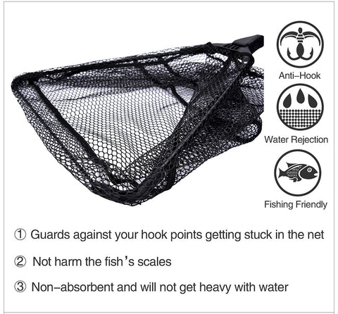 Super Large Folding Fishing Net Triangular Landing 90cm 160cm 210cm 3 Section Telescopic