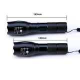 XM-L2 6000LM Tactical Flashlight Torch Zoom 3xAAA or 1x 18650 Rechargeable Battery