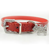 PU Leather Dog Collar Rhinestone Puppy Buckle Puppy Charm Pet Collars