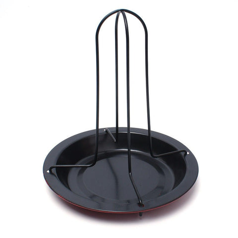 Carbon Steel Chicken Roaster Rack with Bowl Non-Stick Pans