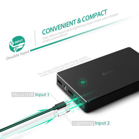 20000mAh Portable Power Bank External Mobile Battery Pack