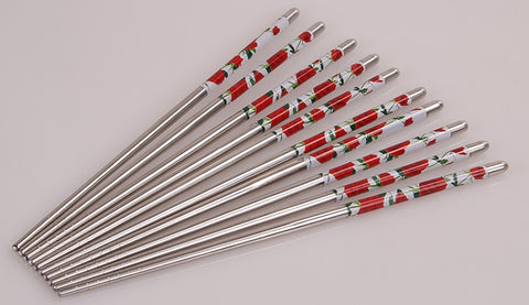 5 Pairs/lot Chopsticks Stainless Steel Durable Chinese 4 Color