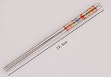 5 Pairs/lot Chopsticks Stainless Steel Durable Chinese 4 Color