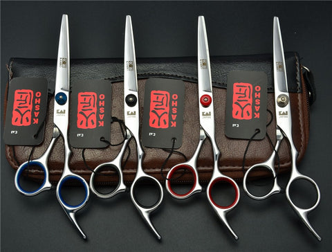 6'' Japan Kasho TOP GRADE Hairdressing Scissors 6CR Factory Price Barbers Cutting Scissors Thinning Shears Hair Scissors