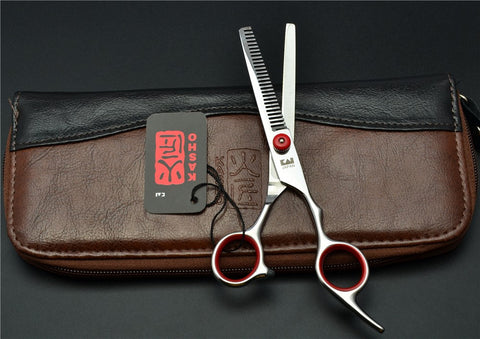 6'' Japan Kasho TOP GRADE Hairdressing Scissors 6CR Factory Price Barbers Cutting Scissors Thinning Shears Hair Scissors