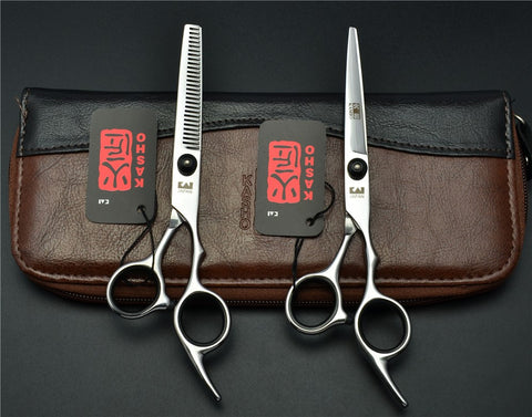 6'' Japan Kasho TOP GRADE Hairdressing Scissors 6CR Factory Price Barbers Cutting Scissors Thinning Shears Hair Scissors