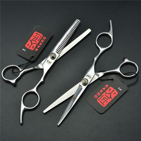 6'' Japan Kasho TOP GRADE Hairdressing Scissors 6CR Factory Price Barbers Cutting Scissors Thinning Shears Hair Scissors