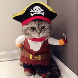 Funny Halloween pet cat dog Pirate costume