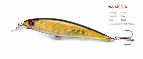 Laser Minnow Fishing Lure 11CM 13G