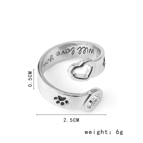 I will love you forever Animal Pet Ring