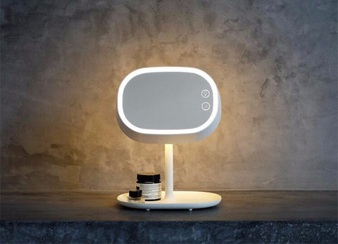 Rechargable LED Light Lamp Cosmetic Rotation Desktop Table makeup mirror