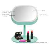 Rechargable LED Light Lamp Cosmetic Rotation Desktop Table makeup mirror