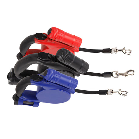 4.5M/5M Retractable Dog Leash with LED Lights with Waste Poop Garbage Bag