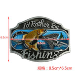 I'd Rather Be Fishing Belt Buckle