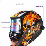 Skull Solar Auto Darkening  MIG MMA Electric Welding Mask/Helmet/welder Cap/Welding Lens for Welding Machine
