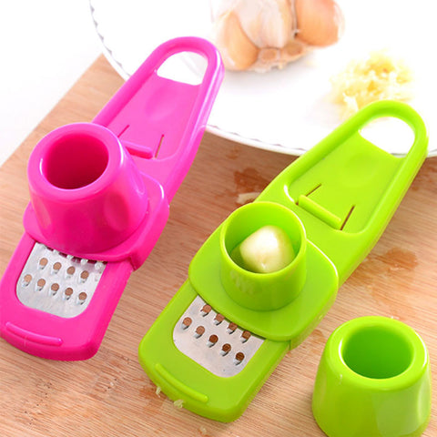 Multi-functional Plastic Stainless Steel Garlic Presses