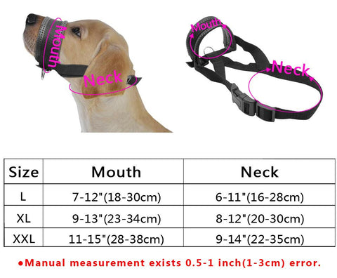Soft Padded Pet Head Collar Champion Dog Training Halter Nylon Dog Muzzle Loop Stops Dog Pulling Training Tool