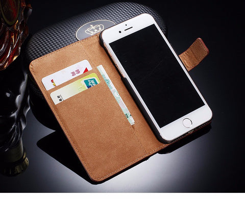 Leather Case For iPhone Plus Stand With Card Holder