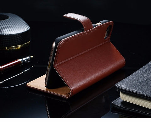 Leather Case For iPhone Plus Stand With Card Holder