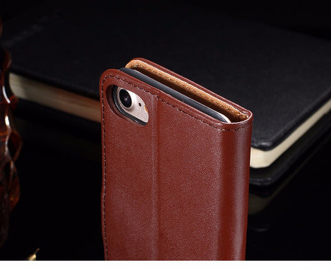 Leather Case For iPhone Plus Stand With Card Holder