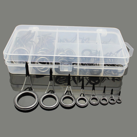 75pcs/Lot  Various Sizes Fishing Rod Guide Tip Repair Kit Set