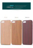 Vintage Wood Texture Pattern Leather Cases For iPhone