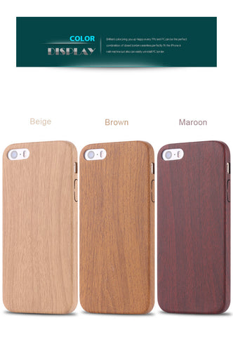 Vintage Wood Texture Pattern Leather Cases For iPhone