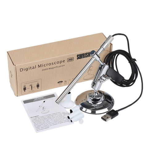 USB Microscope Magnifier 10X -200X Support Windows XP/VISTA /WIN7 /Mac OSX