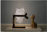 3D Acrylic Owl Nightlight Visual Led Night Lights